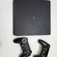 1tra PS4 slimتمیز بدون خط و خش کم کارکرد ۲ دسته