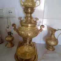 سماور زغالی ۳لیتری برنجی نو