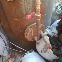 دیگ بخار  به علت سوراخ شدن 500لیتری