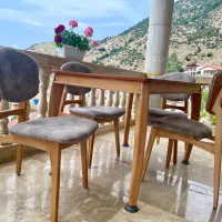 میز ناهار خوری ۴ نفره چوب راش|میز و صندلی غذاخوری|قائم‌شهر, |دیوار