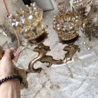 لوستر سقفی طرع فرشته برنزی و یک عدد دیوار کوب|لوستر و چراغ آویز|قدس, شهرقدس|دیوار