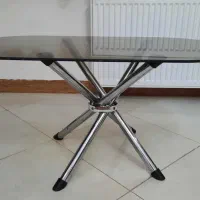 میزوسط شیشه ای باپایه استیل  کم جاوشیک