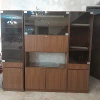 کتابخانه و بوفه چوبی