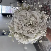 دسته گل عروس|گل مصنوعی|بافق, |دیوار