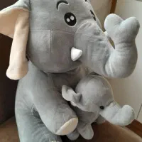 فیل عروسکی پارچه ای همراه بچه فیل
