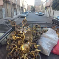 فروشنده و خریدار لوستر برنزی خریدار آینه شمعدان