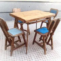 میز صندلی چوبی فلزی|میز و صندلی غذاخوری|مرودشت, دولت آباد|دیوار