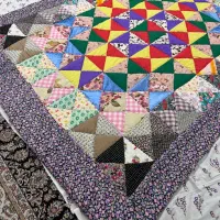 لحاف دونفره انتیک دست دوز چهل تیکه|رختخواب، بالش، پتو|تهران, اباذر|دیوار