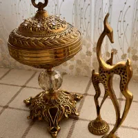 تعدادی وسایل برنزی|لوستر و چراغ آویز|همدان, |دیوار