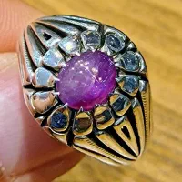 انگشتر یاقوت برمه هیت نشده شناسنامه دار