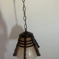 ساعت دو رو و لوستر چوبی|لوستر و چراغ آویز|پردیس, فاز ۲|دیوار