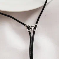 گردنبند بند چرمی آویزدار اسکلت نقره ای|بدلیجات|سنندج, |دیوار