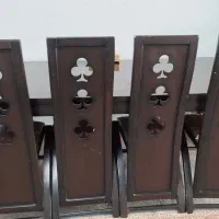 میز ناهار خوری۸نفره کار کرده|میز و صندلی غذاخوری|نجفآباد, منتظری شمالی|دیوار