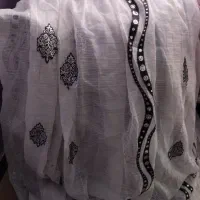 دو تکه پرده حریر