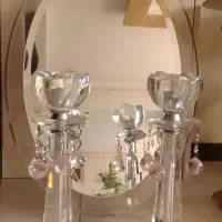 اینه و شمعدان کریستال