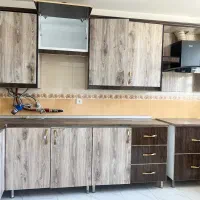 کابینت اشپزخانه با هود و سینک و شیر آلات سینک|آب‌چکان و نظم‌دهنده ظروف|گلپایگان, |دیوار