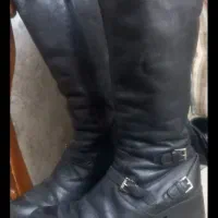 بوت بلند تمام چرم گاوی تمیز وسالم