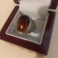 انگشتر بدل سنگ عقیق اصل