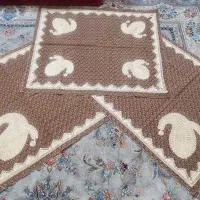 سه تا رومیزی ترمه طرح ترنج دست دوز از خراسان رضوی|پرده، رانر، رومیزی|تهران, فلاح|دیوار