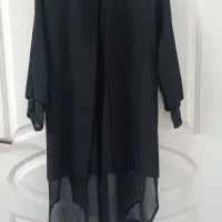 مانتو مشکی جلوباز، سایز ۳۸، برند FENETTO
