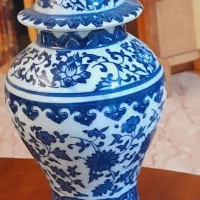 گلدان قلم آبی آنتیک