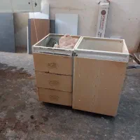 سه عدد کابینت فلزی به همراه سینک وهود|آبچکان و نظمدهنده ظروف|شیراز, چشمه سید صفری|دیوار