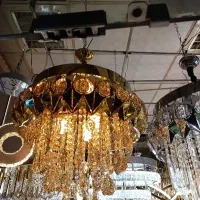 لوستر کریستالی ملانی و آویز کریستالی