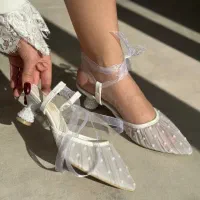 چندین مدل کفش و صندل سفید عروس