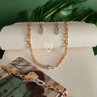 ست تیفانی مشابه طلا با نگین های ظریف|جواهرات|قزوین, |دیوار