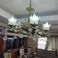 لوستر برنجی 5شاخه ست 4تایی