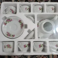سرویس چای خوری گل سرخی آکبند