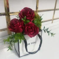 گل، دسته گل، گل مصنوعی، گل روبانی، باکس