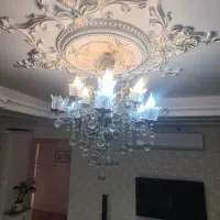 لوستر تمام برنج باروکش کروم|لوستر و چراغ آویز|پاکدشت, پاکدشت (مامازند)|دیوار