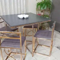 میز غذا خوری فلزی 6نفره صفحه ام دی /*|میز و صندلی غذاخوری|ارومیه, |دیوار