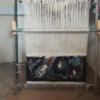 دار قالی و تابلو فرش نیمه بافته