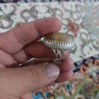 انگشتر نقره عقیق عسلی|جواهرات|خمین, |دیوار