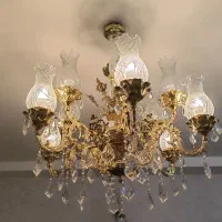 لوستر 6 شاخه برنج