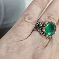 انگشتر نقره 925 زمرد برزیلی|جواهرات|اندیشه, اندیشه فاز ۳|دیوار