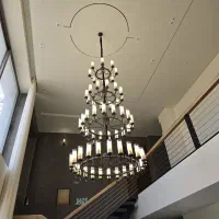 انواع لوستر بزرگ طبقاتی مسجد حسینیه تالار رستوران