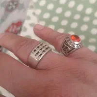 ۲عدد انگشتر مردانه‌ نقره ۹۰