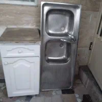 سینک دوقلو همراه با شیر،کابینت زیرسماوری|مصالح و تجهیزات ساختمان|کرج, آق تپه|دیوار