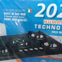 گاز پنج شعله صفحه ای و هود لمسی