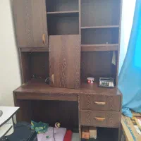 میز و کتابخانه ام دی آف دو تیکه|کتابخانه، شلف، قفسه‌های دیواری|پردیس, فاز ۸|دیوار
