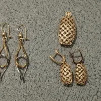 فروش طلا  نیم ست و گوشواره