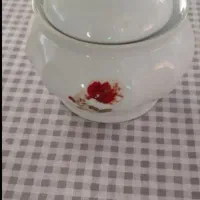 قندان گل سرخ قدیمی و بانکه ترک