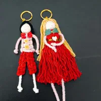 عروسک یلدایی و غیره مکرومه|صنایع دستی و سایر لوازم تزئینی|سوری, |دیوار