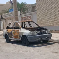 پراید ۱۳۱ نیمه سوخته