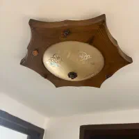 دو عدد لوستر چوبی|لوستر و چراغ آویز|یزد, |دیوار