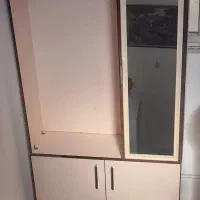 جاکفشی کمد دار آینه دار رخت آویز ام دی اف شبستر