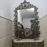 اینه شمعدان برنز لوستر آبکاری